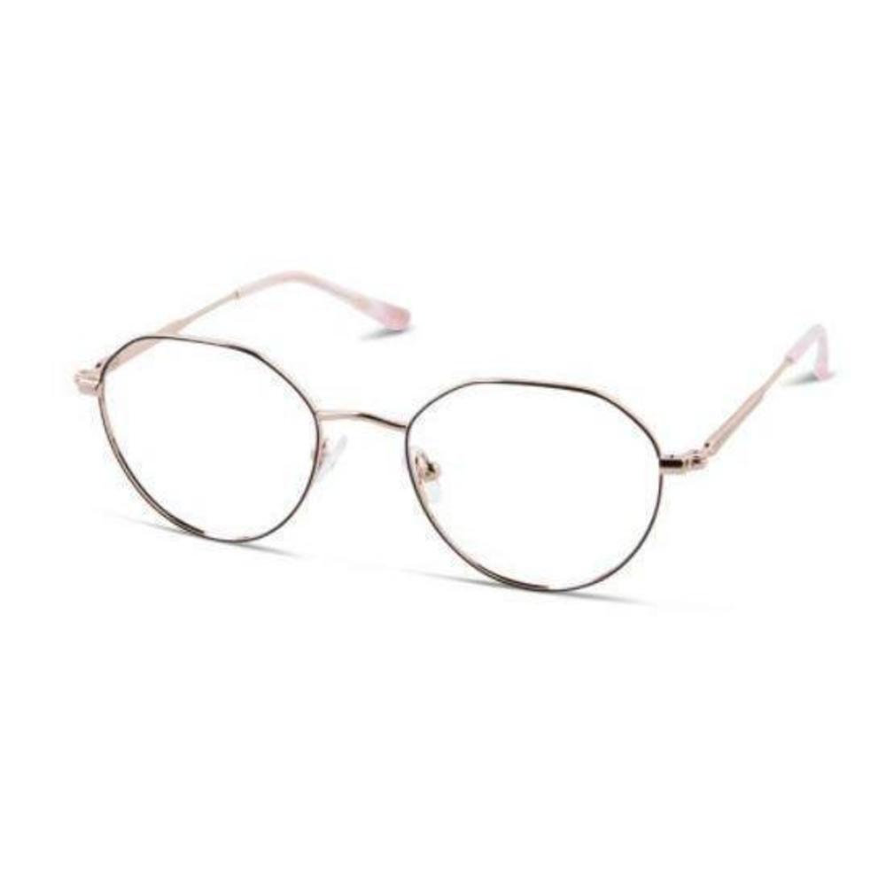 NEW Thin & Light QUILL Black & Rose Gold GOLDIE Eyeglasses 48/18/145 with Case
